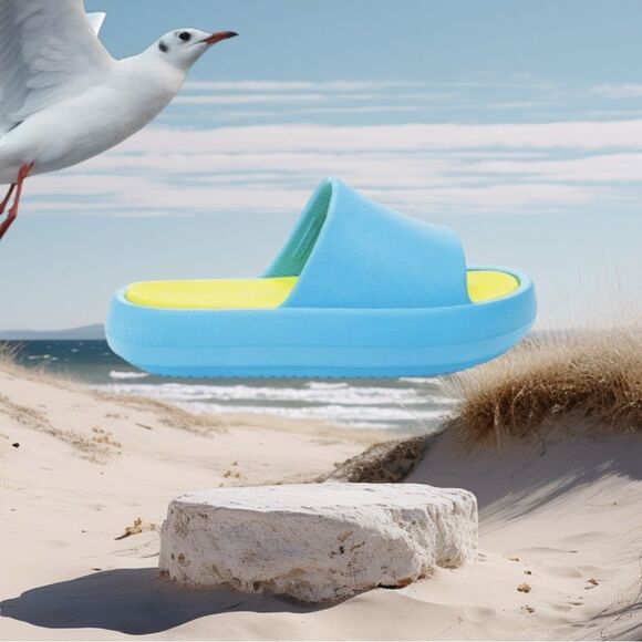 TURQUOISE BEACH SLIDES BY J SLIDES, Sz 8 - Picture 2 of 12